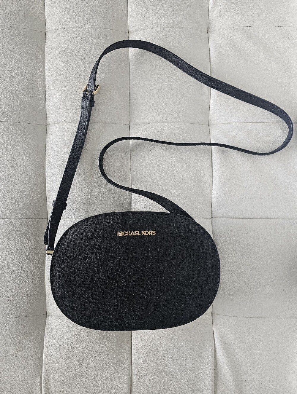 Authentic Michael Kors Black Saffiano Leather Crossbody